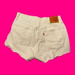 Levi 501 White Shorts